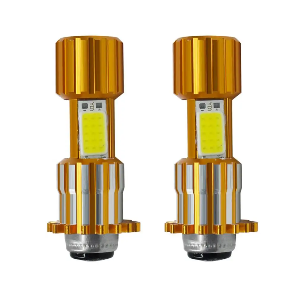 Motorcycle COB Headlights 18W H4 B15D BA20D Aluminum 3 Side Light-emitting Modified Head Lights 12V 8A Motorcycle Bulbs