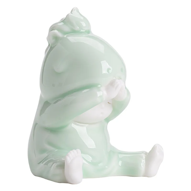 

Creative and cute little fishman ceramic ornaments