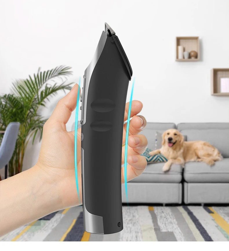 High Power Smart Hund Clippers Pflege Trimmer Haustier Haarschnitt Maschine für Hunde Pflege Cutter Wiederaufladbare Abnehmbare Klinge – Detail 9