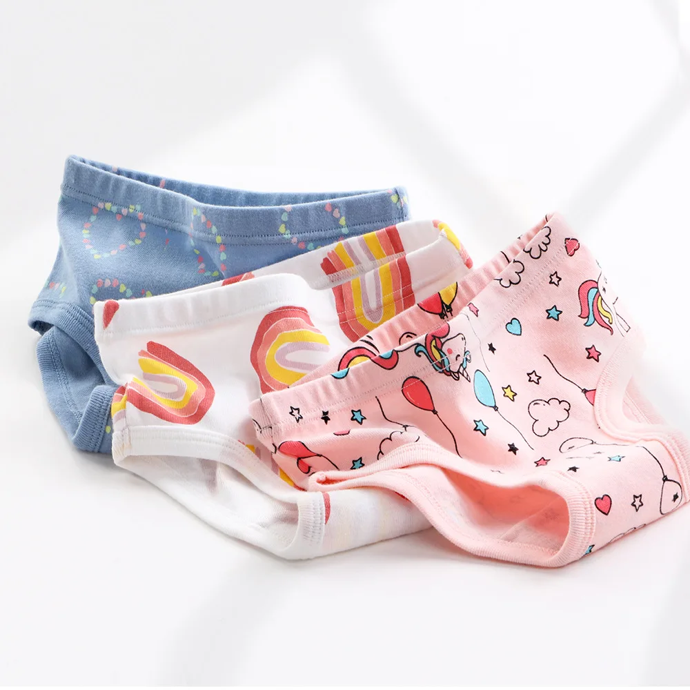 3Pcs/Set Cute Cartoon Girls Underwear Panties Cotton Panty Child Soft Underpants Breathable Kid Girls Briefs Children Clothing