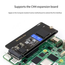 For Raspberry Pi CM4 Pcie To M.2 Nvme SSD HAT Expansion Board Black Motherboard For Raspberry Pi Compute Module 4 Series