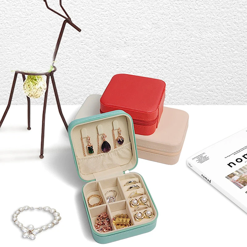 Jewelry Case Boxes Earring Ring Necklace Ring Display Organizer Box