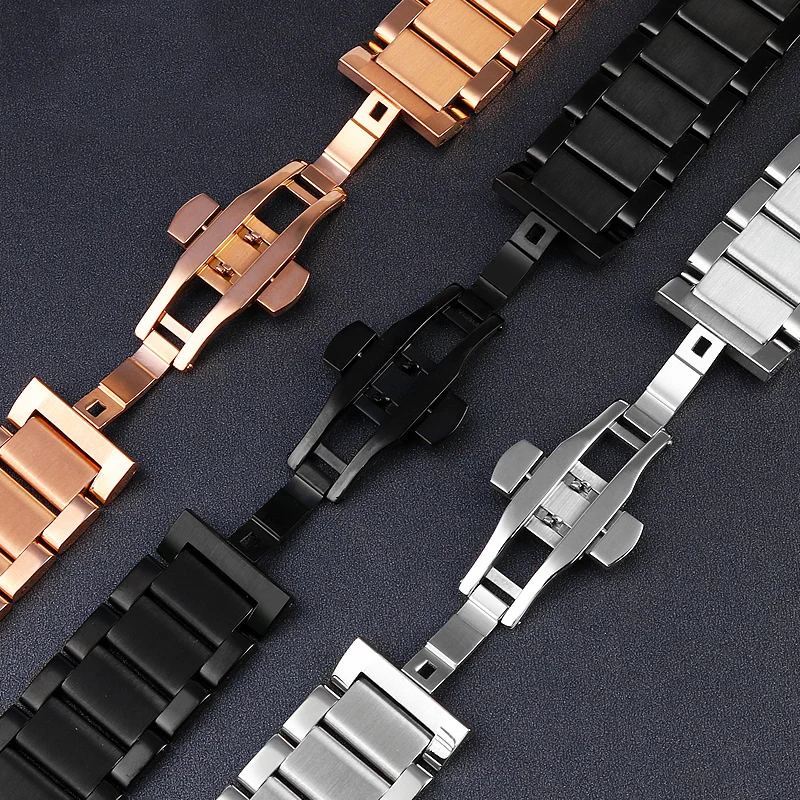 For Hublot  Yubo Watch Strap Big Bang Classic Fusion Men  Women Solid Stainless Steel Watchband Bracelet 27mm*19mm  24mm*17mm