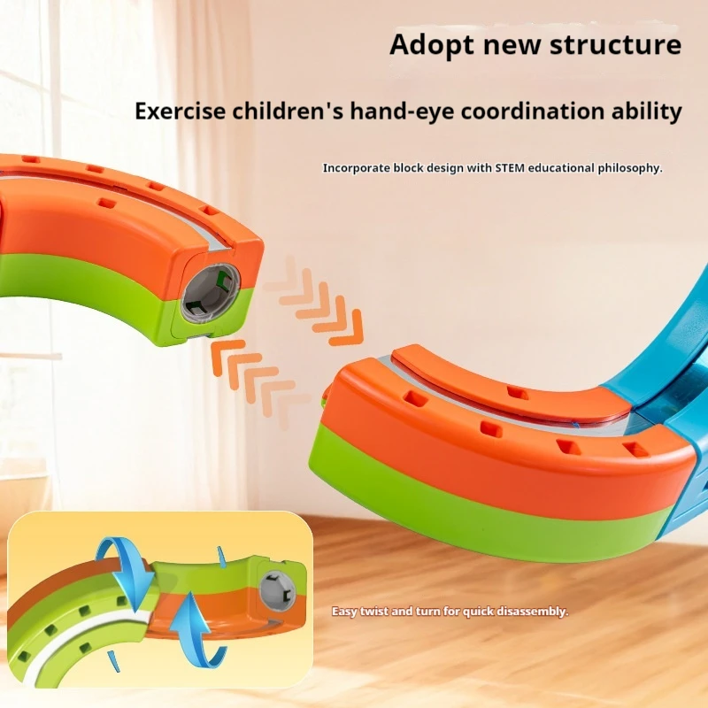 السحرية ثلاثية الأبعاد السكك الحديدية سيارة الأطفال تنوعا المغناطيسي اللبنات لتقوم بها بنفسك الجمعية السكك الحديدية الكهربائية سيارة عالية السرعة السكك الحديدية الجذعية اللعب الهدايا #4