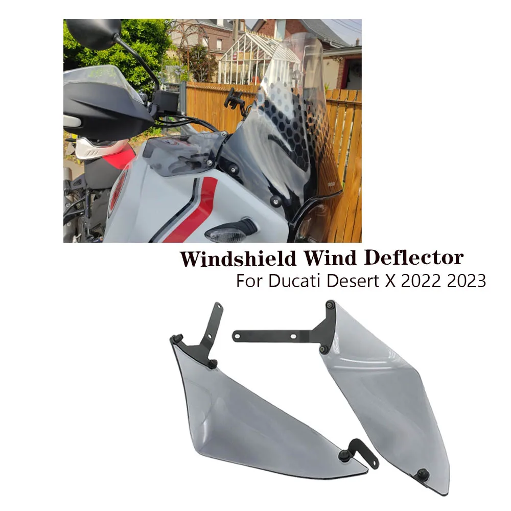 Motorcycle Accessories Windshield Wind Deflector WindScreen HandShield Handguard Fairing For Ducati Desert X Desert X 2022 2023