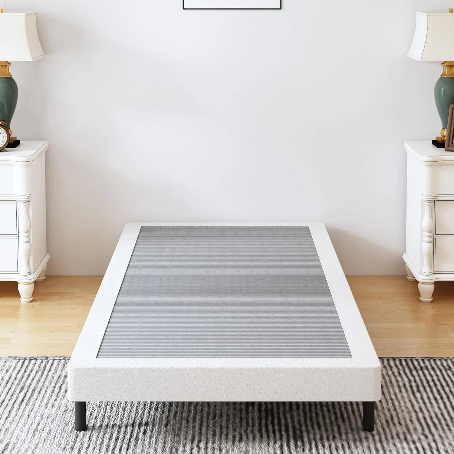 

Box Springs Twin 4 H, 1500Lbs Heavy Duty Metal Frame Mattr Foundation, Non-Slip/No Noise/Easy Assembly/Easy Clean Cover