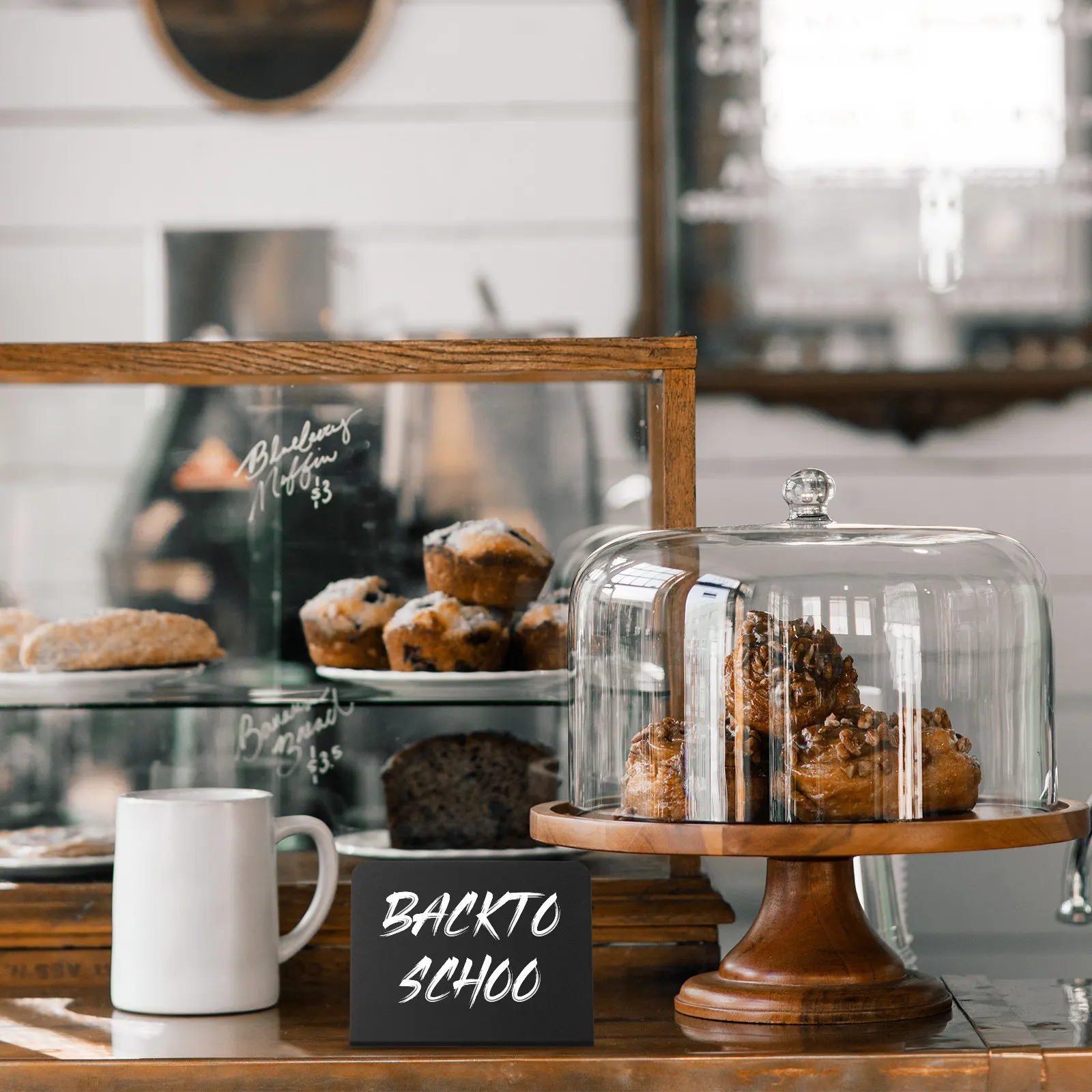 Small Chalkboard Signs with Easels for Cafe Restaurant Home Office Food Labels with Markers and Cleaning Cloth