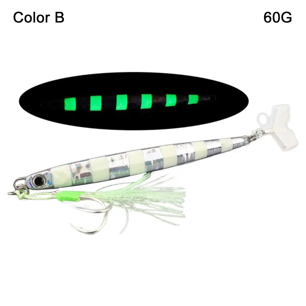 Durable Iron Fishing Lure 5 Color 40g 60g Spinning Baits Electroplated Fishing Tackle