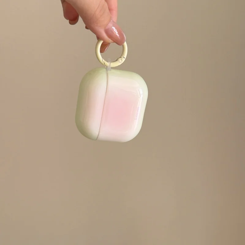 Anti-fall Cute Gradient Color IMD Earphone Case with Ring for Airpods Pro, Pro2, Pro3, 1, 2, 3, 4,