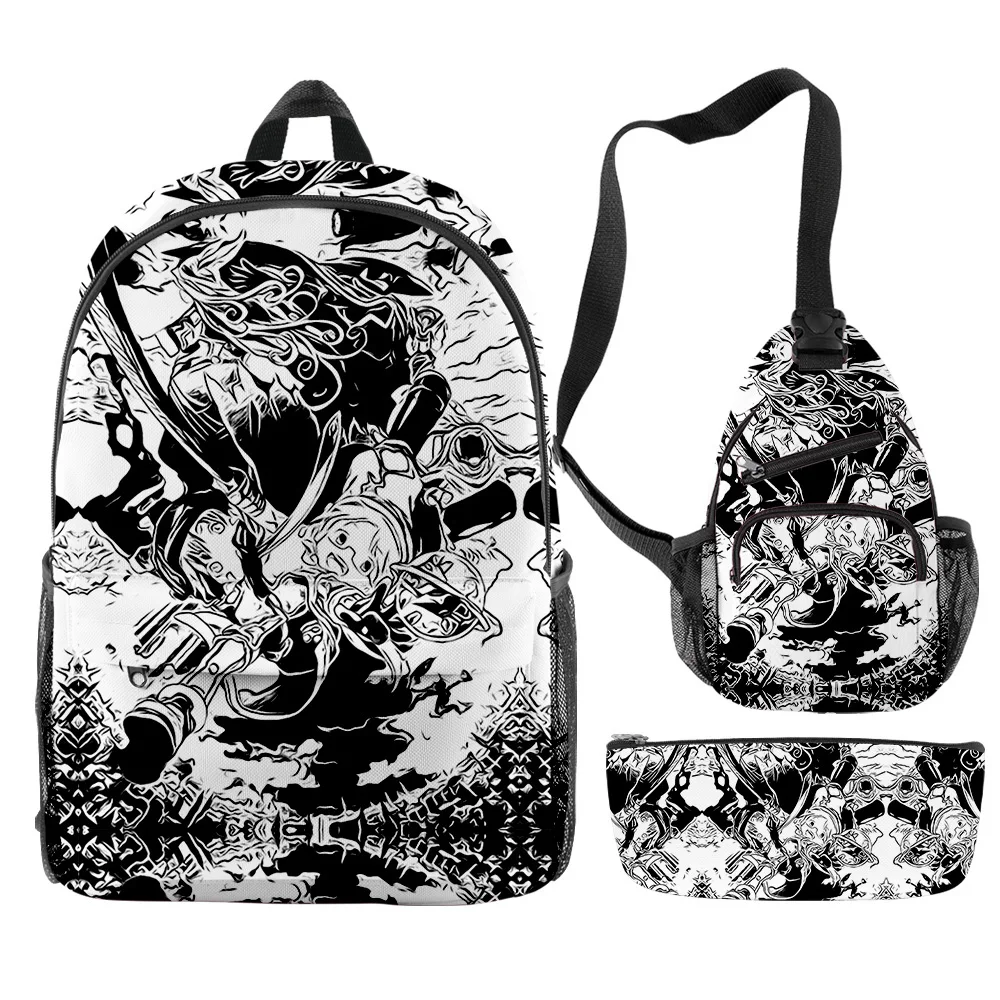 Made in Abyss Anime Backpacks 3 Pieces Sets Zipper Daypack Unisex Traval Bag 2023 New Manga Student School Bag