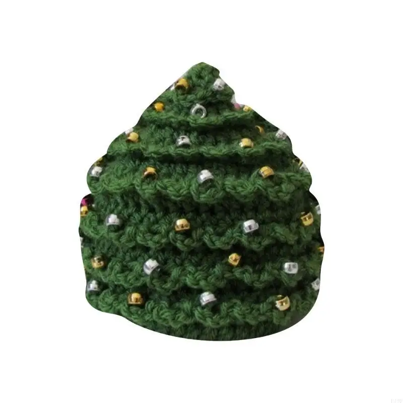 

F19F Parents Kids Christmas Tree Hat Winter Student Outdoor Cycling Skiing Climbing Hat Cold Weather Keep Warm Christmas Hat