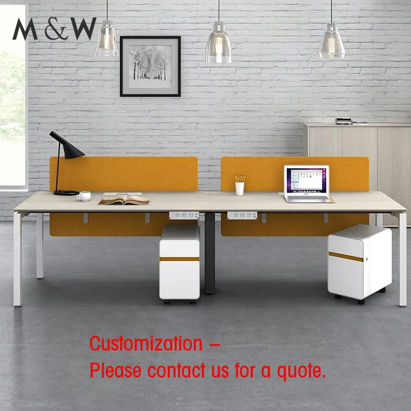 custom.Modern Design Metal Double Side Extendable Office Work Desk 2 Person Staff Workstation with Customized Size Commercia