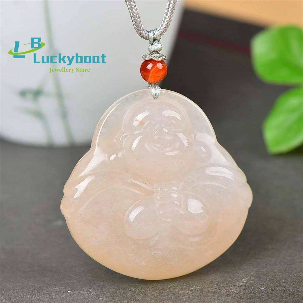 Natural Golden Silk Jade Buddha Holding Maitreya Pendant Exquisite and Versatile Simple and Fashionable for Men and Women