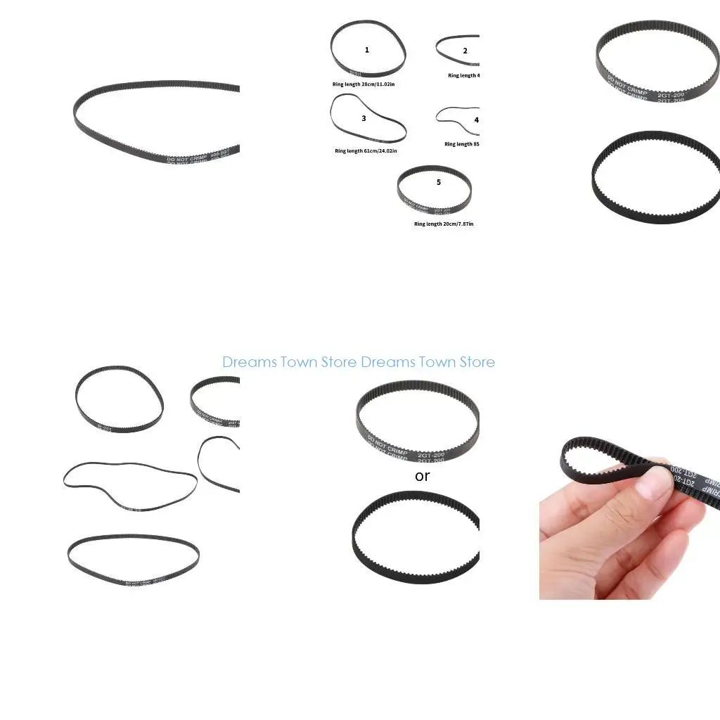 

HX6A GT2 6 мм с замкнутым петлей Ремн Графный ремень резины Aramid Fibre Drive Relt для -принтера