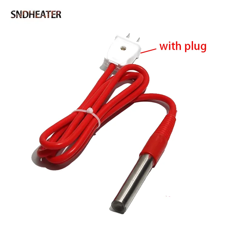 SNDHEATER 220 В электрический картридж для нагрева воды 250 Вт/500 Вт/1 кВт/1,5 кВт/2 кВт/3 кВт 100/200/300 мм для ведра для ванны с 2-контактной вилкой