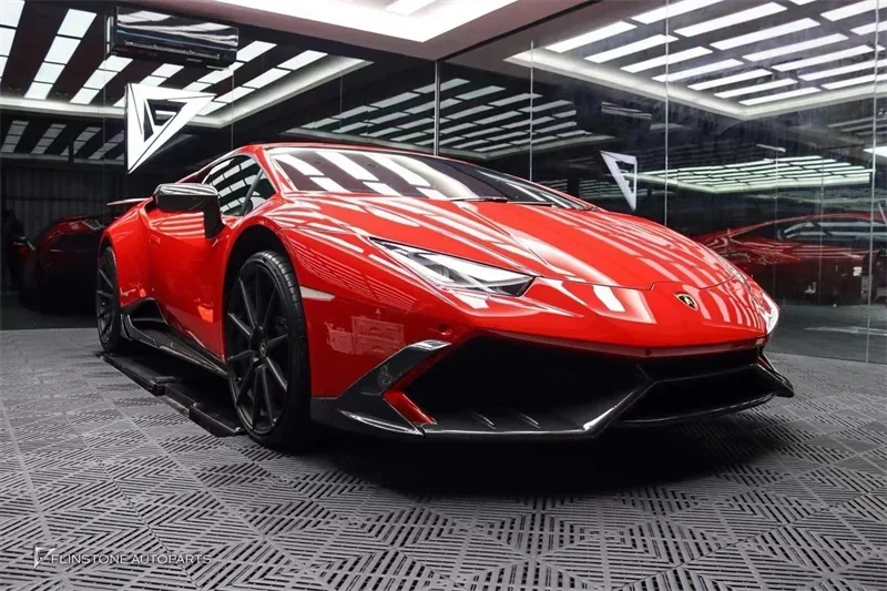 

LANOUT for Lamborghini Huracan LP580 LP610 upgrade to M style Carbon Fiber Front Lip bumper Diffuser Spoiler Spliter bodykit