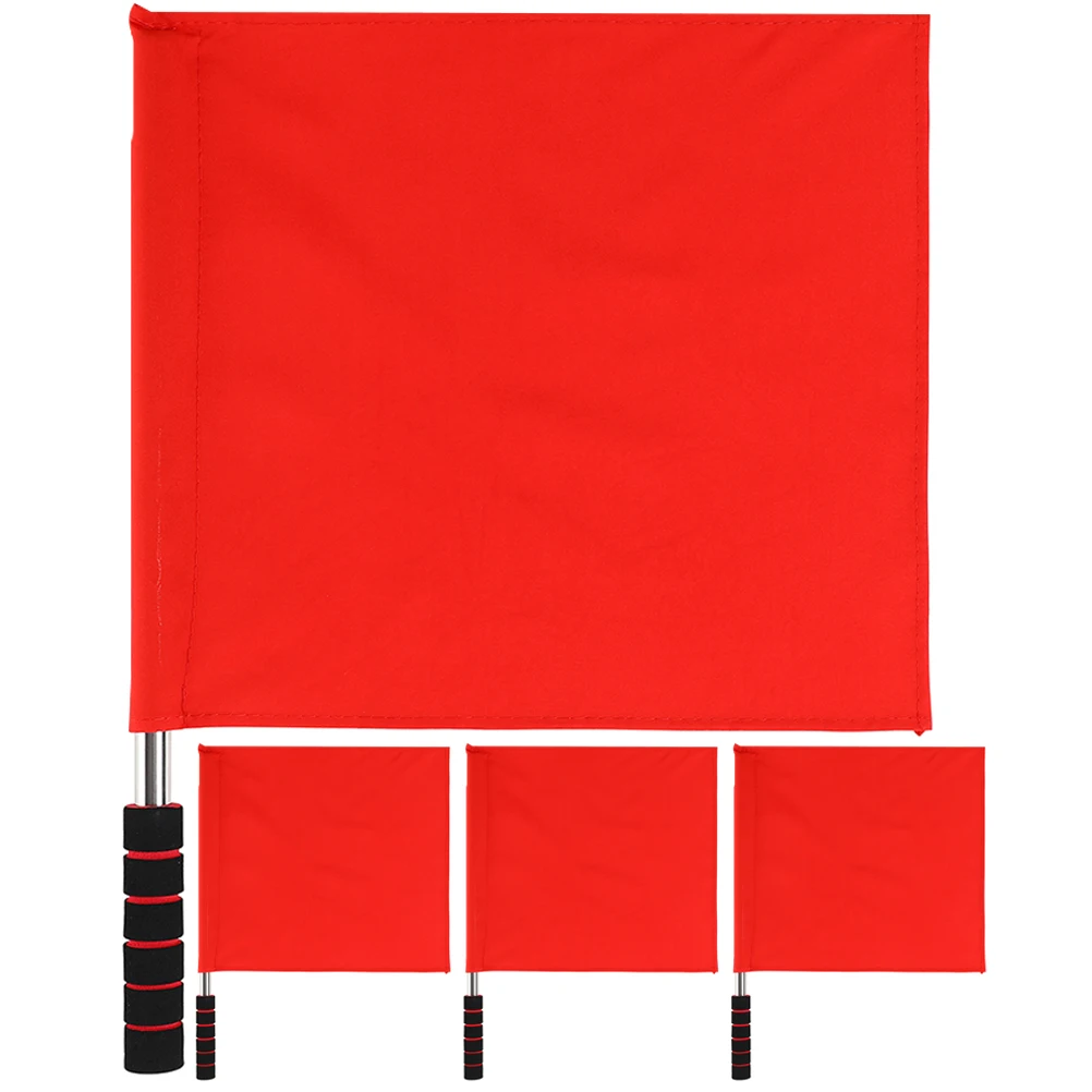 

4 Pcs Waving Flags for Racing Referee Linesman Banner Soccer Competition