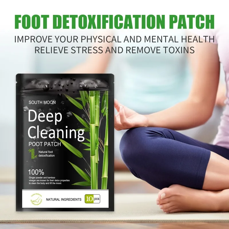 Foot Detoxification Patch Feet Body Toxins Cleansing Relieve Stress Help Sleep Deep Cleansing Natural Herbal Foot Care Sticker