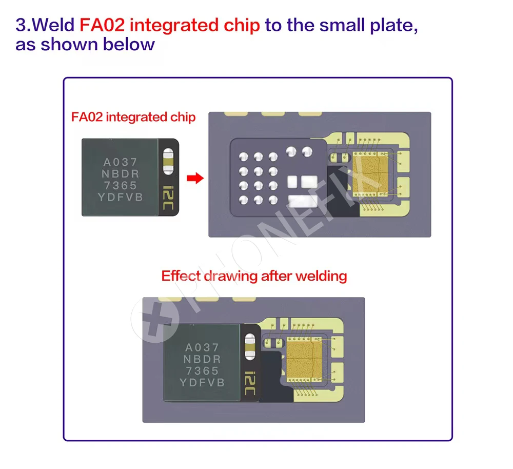 I2C FA02 Máy In Chip Cho iPhone X-14 Pro Max Sửa Chữa Lưới Vi Mạch Hỗ Trợ I2C Mặt ID Lập Trình Viên Chấm máy Chiếu Đọc Ghi