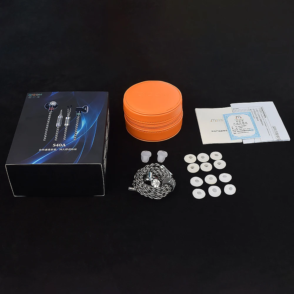 سماعات رأس سلكية QIGOM HIFI، S40A Lanyin Grass، فصل تحليلي عالي، 40Ω 112dB، تصميم مفتوح بالكامل، سماعات أذن مسطحة الرأس