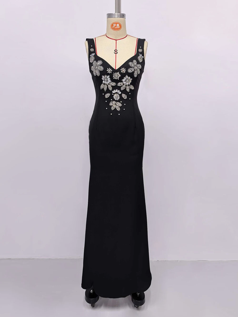 モフヒ重工業 ダイヤモンドビーズ マキシドレス レディース エレガント バックレス ノースリーブ ボディコン クラブ パーティー ロングドレス レディース ローブ