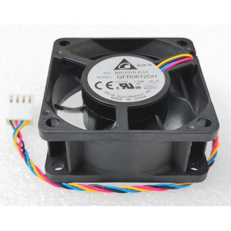 

Delta Electronics QFR0612DH BL1E DC 12V 1.10A 60x60x25mm 4-wire Server Cooling Fan