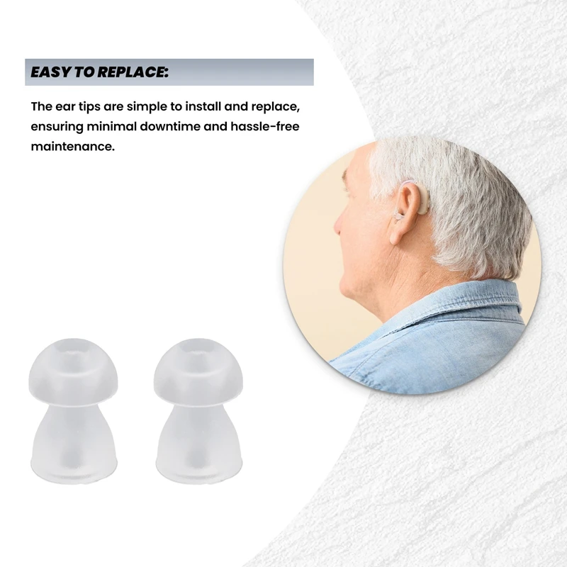 Hearing Aid Ear Tips, Universal Replacement Tips For Hearing Aids Earplugs, Comfortable Fit And Improved Sound-A69F