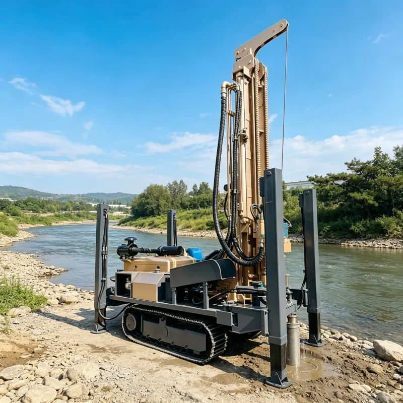 Robust Water Air Dual Drill Hydraulic Square Tube Outriggers 4 Legs Fast Leveling Customized for Geothermal Well Drilling