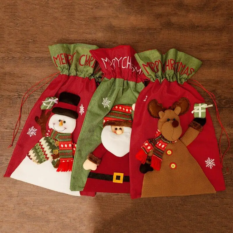 

Christmas Gift Bag Velvet Handbag Festival Props Adult Children Little Friends Dressing Bag Handheld Bag