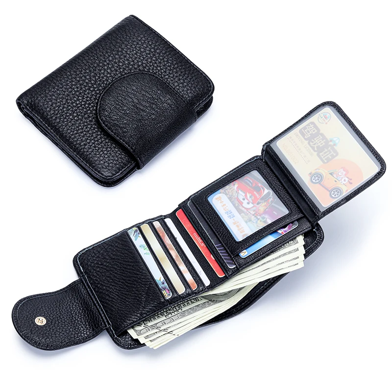 

Coin Purse Luxury Cowhide Small Wallet Women's Multi Card Short Wallet Document Leather Wallets for Women Card Holder Purses