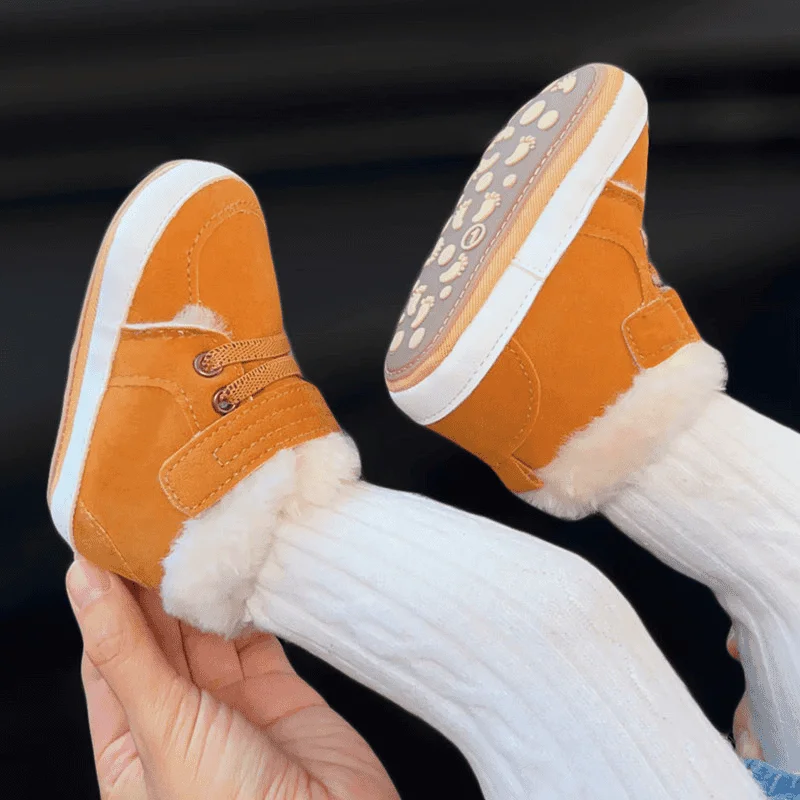 Boys' Fleece-Lined Thick Boots and Sneakers with Lace-Up Design, The First Choice for Winter