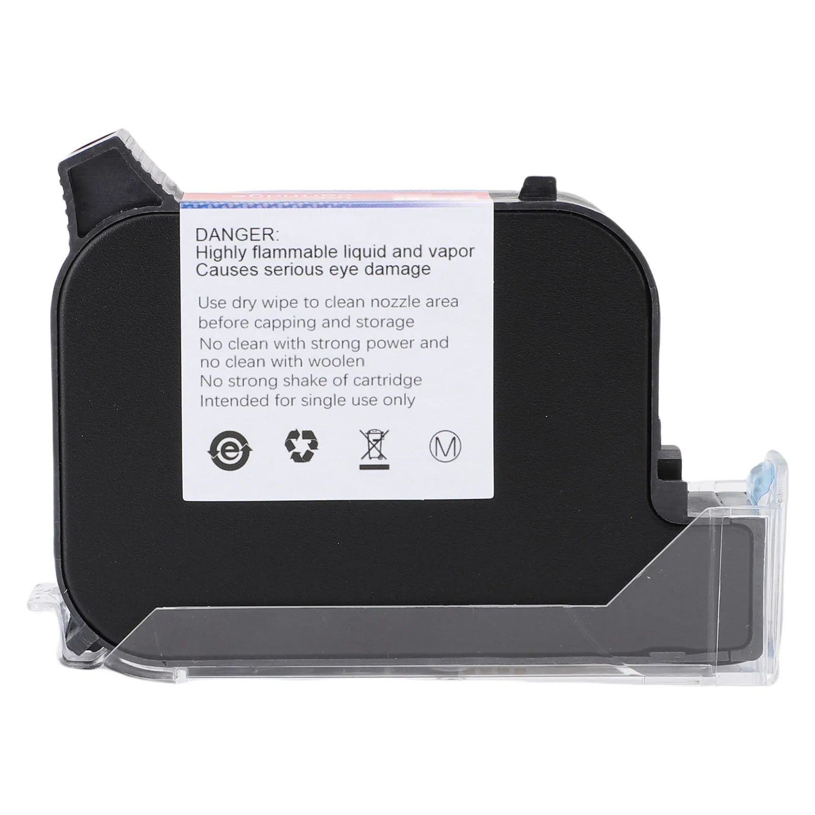 300SIUT Quick Dry Solvent Ink Cartridge Black 42ml 12.7mm Mini Inkjet Printer Ink Cartridge for Handheld Mini Inkjet Printer