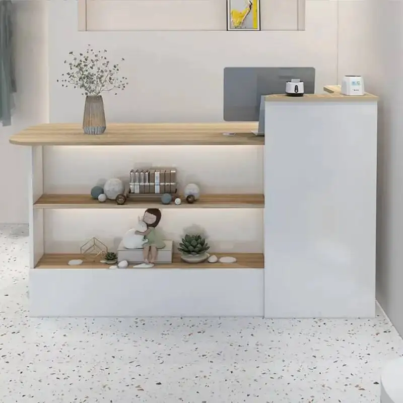 

Glamour Cabinet Cashier Counter Bar Modern Elegant Beauty Simple Reception Desks Unique Delicacy Mostrador Office Furniture