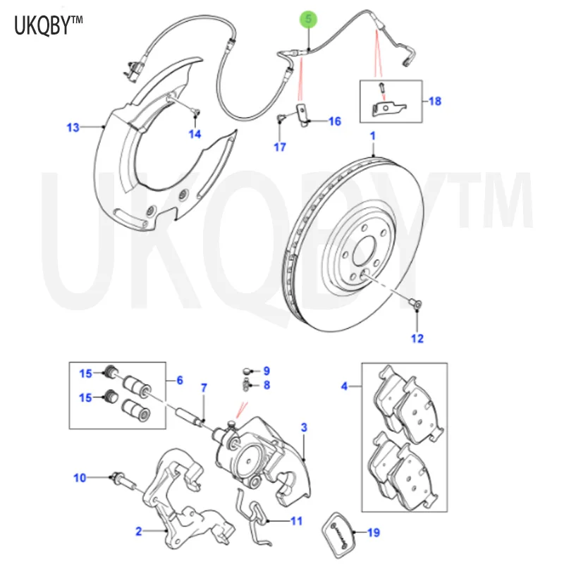 Ra ng e Ro ve r 2010-2012 brake sensing line LR012824 T4N16082 T2H2092 T2H8399 T2H23971 LR019401 LR033295 LR084048 LR122455