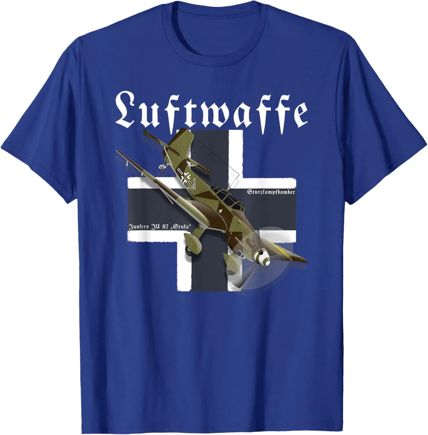 WW2 German Warbird Junkers Ju 87 Stuka Dive Bomber T-Shirt 100% Cotton O-Neck Short Sleeve Summer Casual Mens T-shirt Size S-3XL