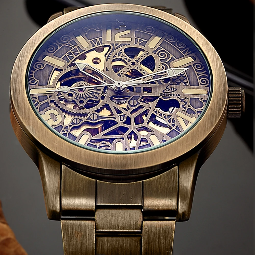 

WATER PROOF WATCH MAN SKELETON AUTOMATIC MECHANICAL WRIST WATCHES For Men LUXURY MALE CLOCK STAINLESS STEEL SELF WIND Mens Watch