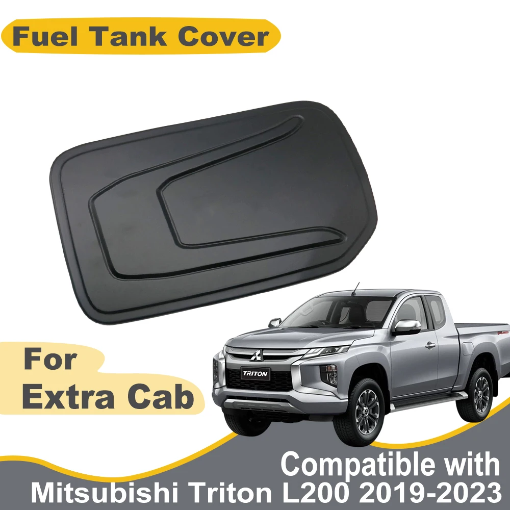 

Крышка топливного бака для Mitsubishi L200 Triton 2019-2023, дополнительная кабина, ABS, матовая черная крышка топливного бака, внешние аксессуары для автомобиля