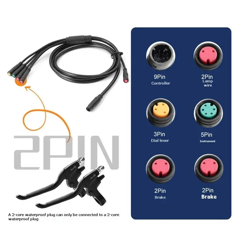 A25I-KT-26A 36V 48V 500W 750W Sine Wave Controller +1-To-5 Connector Cable Brushless Motor Mountain Bike Brushless Controller