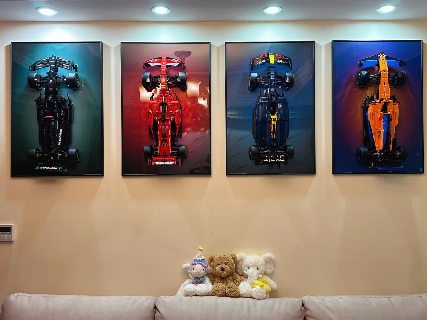 Display Wallboard for Lego 42141 mclaren F1 Formula 1 Adult Collectibles for Lego Car Wall Mount Building Blocks
