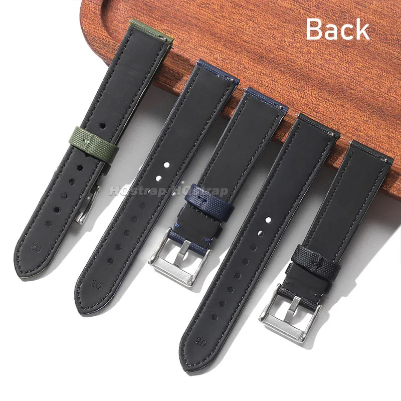 قماش حزام من الجلد 20 مللي متر 22 مللي متر عالية الجودة النايلون الفرقة لأوميغا ل سايكو الغواصين سوار العالمي الإفراج السريع معصمه