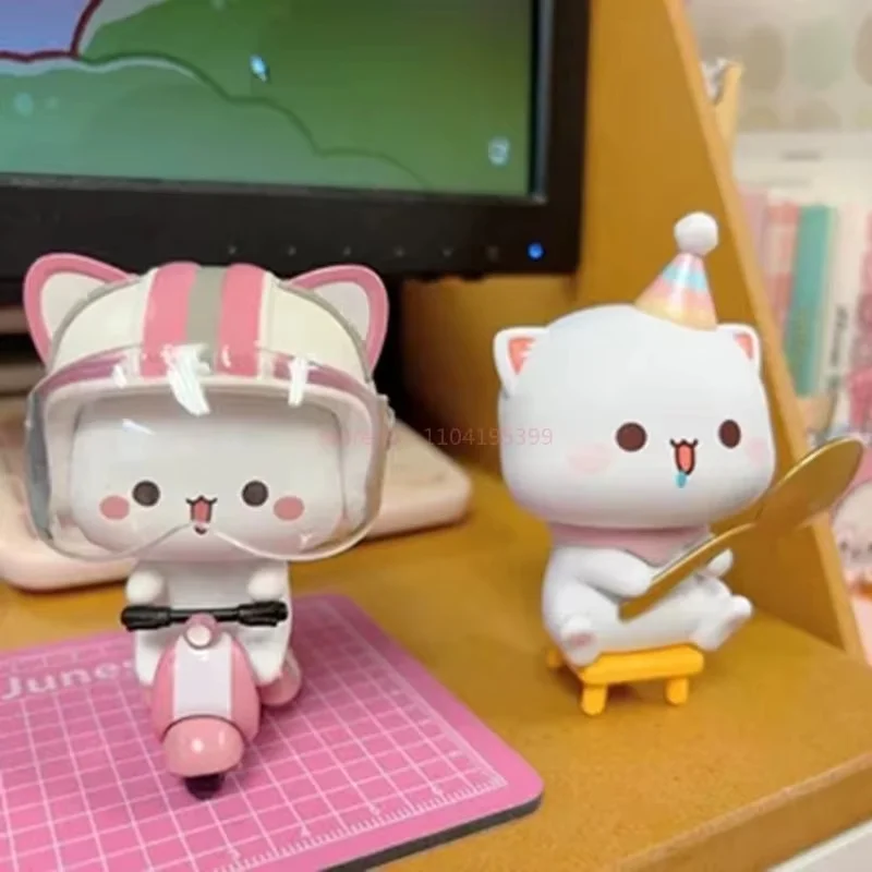 Spot Mitao Cat Peach Cat Love Like Peach Series Blind Box Q Version Anime Figure Mystery Box Surprise Guss Bag Collectible Toys