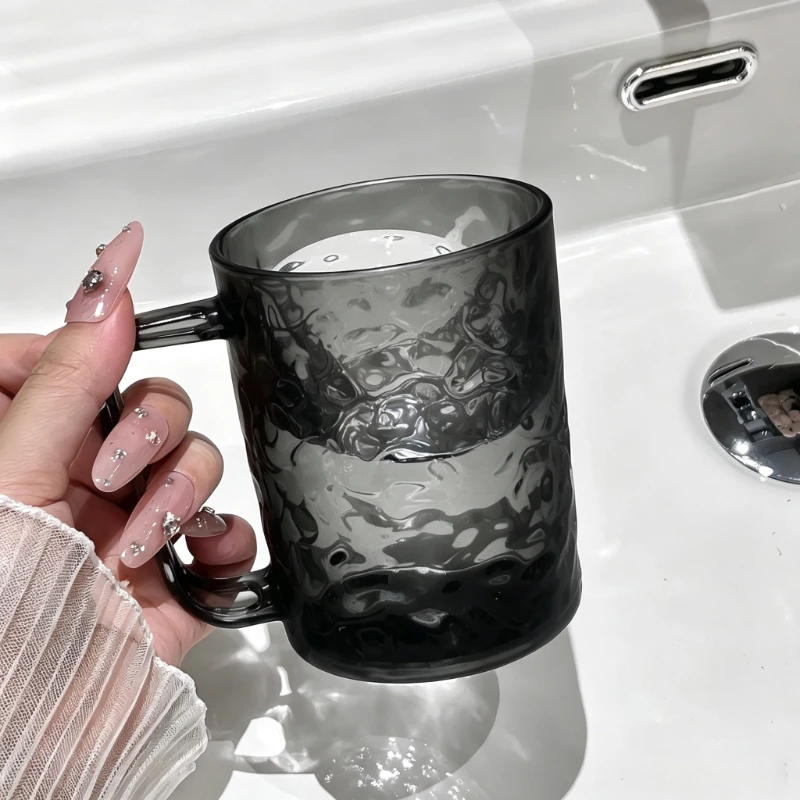 Light Luxury Transparent Glacier Texture Mouthwash Cup High Appearance Level Plastic Toothbrush Cup for Household Washing
