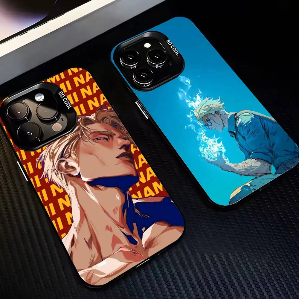 

Anime K-Kento N-Nanami Phone Case For iPhone17,16,15,14,13,12,11,Pro,MAX White Matte Shockproof Cover