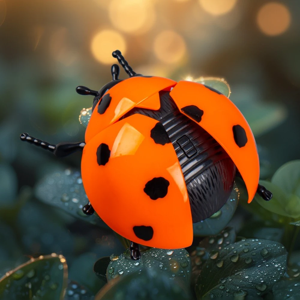 1/4PCS Creative Fun Clockwork Insect Gift Box Set Simulated Ladybug & Beetle Wind-Up Toys Decompression Decor Insect Model Gift