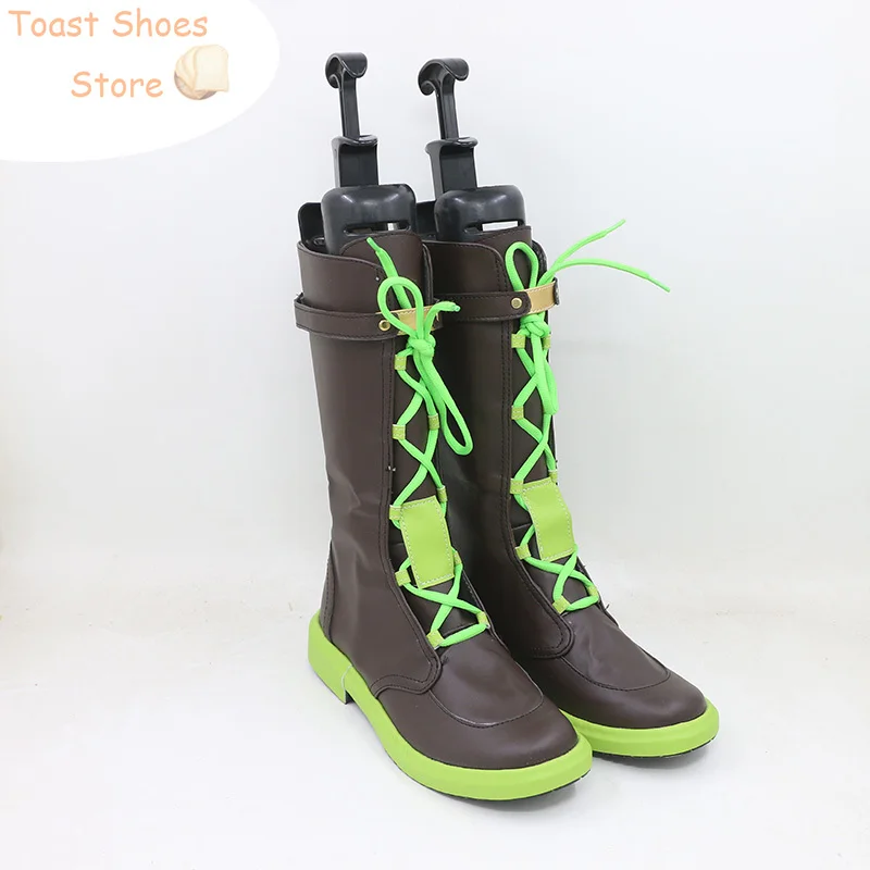 Carnaval Quincy Cosplay Sapatos, PU Leather Halloween Boots, Carnaval Costume Prop, Jogo Nu