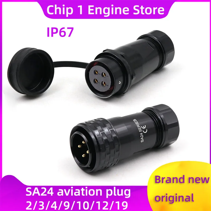 For WEIPU Aviation plug&docking socket SA24 2/3/4/9/10/12/19Pin Industrial waterproof connector IP67