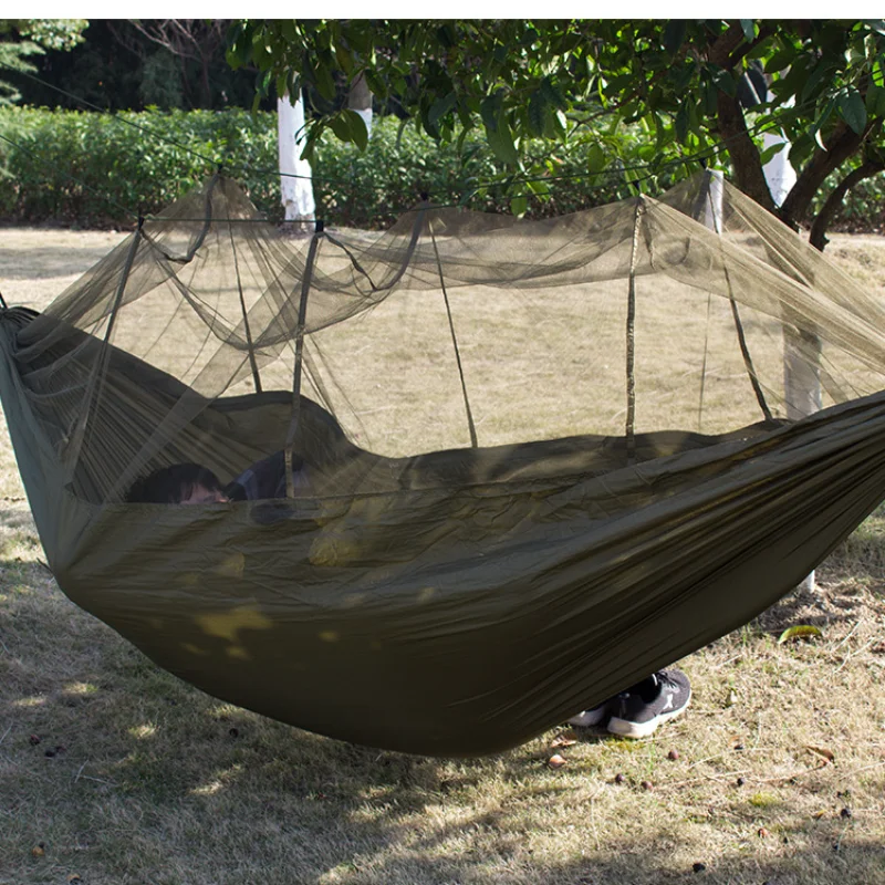 

Mosquito Proof Hammock with Adjustable Straps Nylon Encrypted Mosquito Net Hammock Outdoor Camping