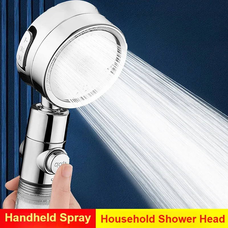 High Pressure Water Saving Water Pressure Adjustable One-Touch Button Water Filter Shower Head Portable Shower Nozzle Cat shower