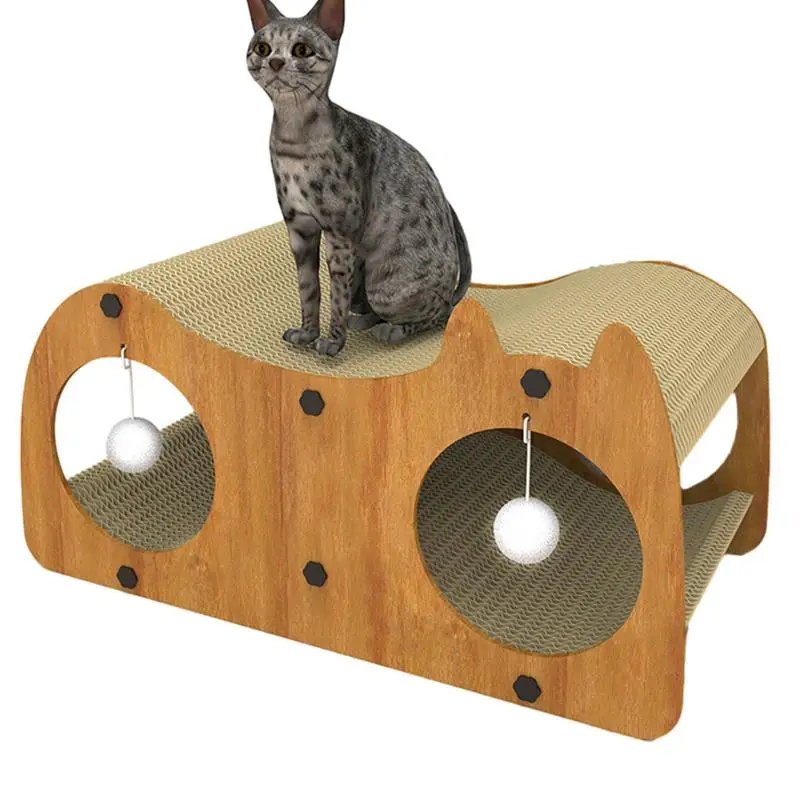 Cat Scratch House Integrated Cardboard Scratching Post Cat House Tunnel For Furniture Protection Indoor Cats home Pet Supplies