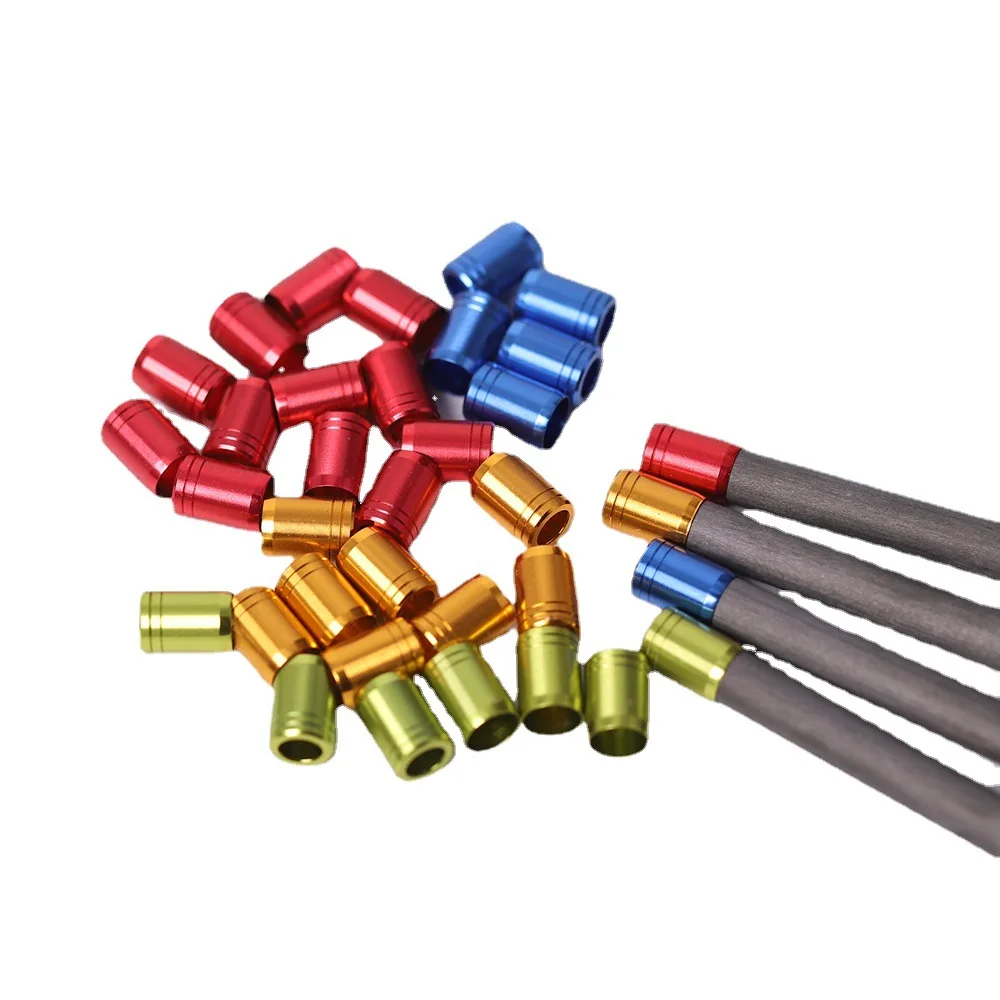 Explosion-Proof Ring Aluminum Colorful Red Blue Green Yellow for Arrow Shaft Arrow Nock Archery Accessories ID6.2mm, ID4.2mm 50P